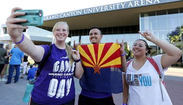 Compared to some of the challenging items on the LopeVenture list, doing a Lopes Up in front of GCU Arena was pretty tame -- which is why it was worth only one point.