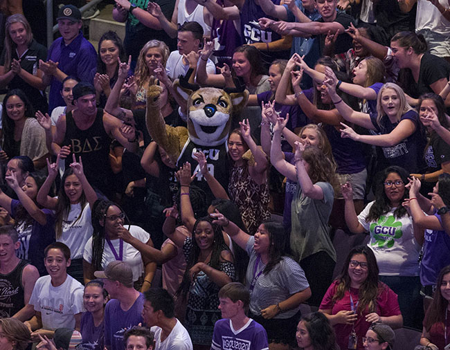 Lope-A-Palooza drew a big crowd of students -- and, of course, GCU's beloved mascot, Thunder -- to the Arena.