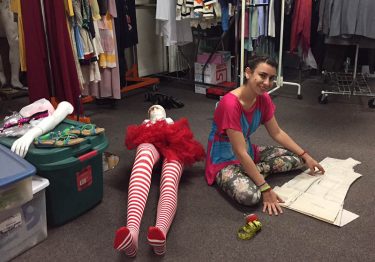 Sarah Levinson, assistant costume designer, is already working on "Of Thee I Sing."