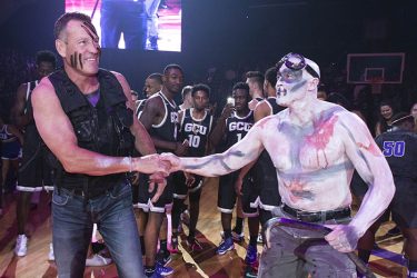 The entrance of coaches Dan Majerle (left) and Trent May was one of the highlights. 