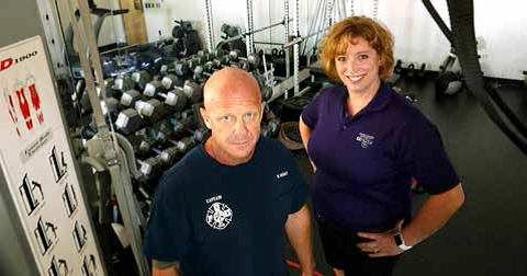 Goodyear (Ariz.) Fire Captain Branden Husky and Donna Gerakos, a CSET assistant professor,