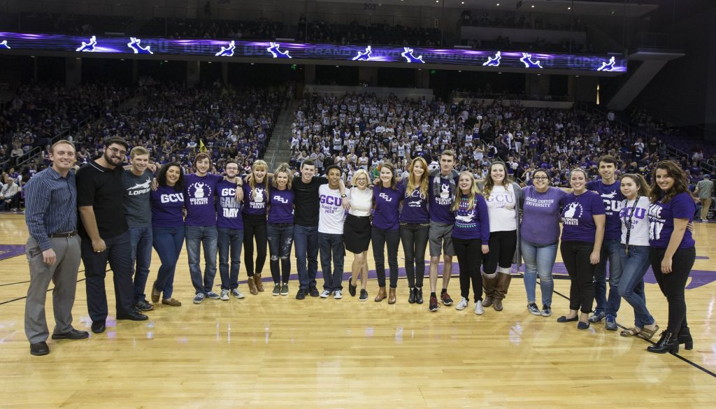 Speech and Debate Team is honored at recent Lopes basketball game