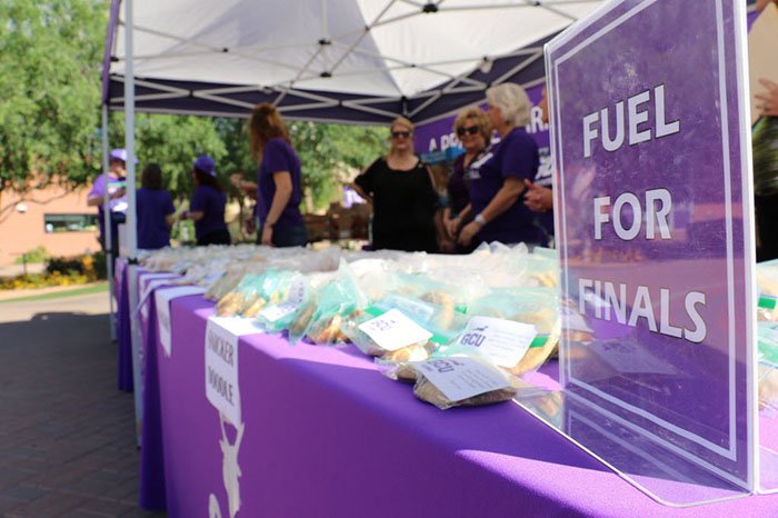 The goal is to make Fuel for Finals, in its third year, a campus tradition during finals week. (Photo by Darryl Webb) 