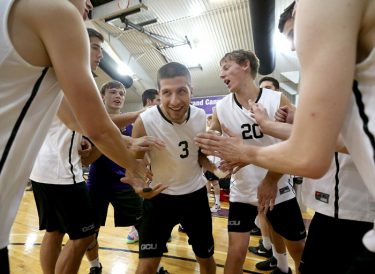 Volleyball player Jared Goldberg was one of the first GCU athletes to hear his name get a little extra emphasis from Danuser.